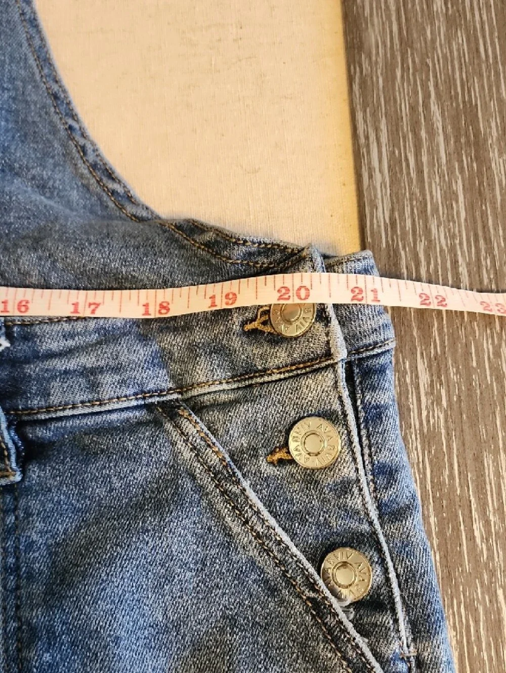 Ava & Viv Classic Blue Denim Overalls Size Youth 18 - Picture 6 of 9